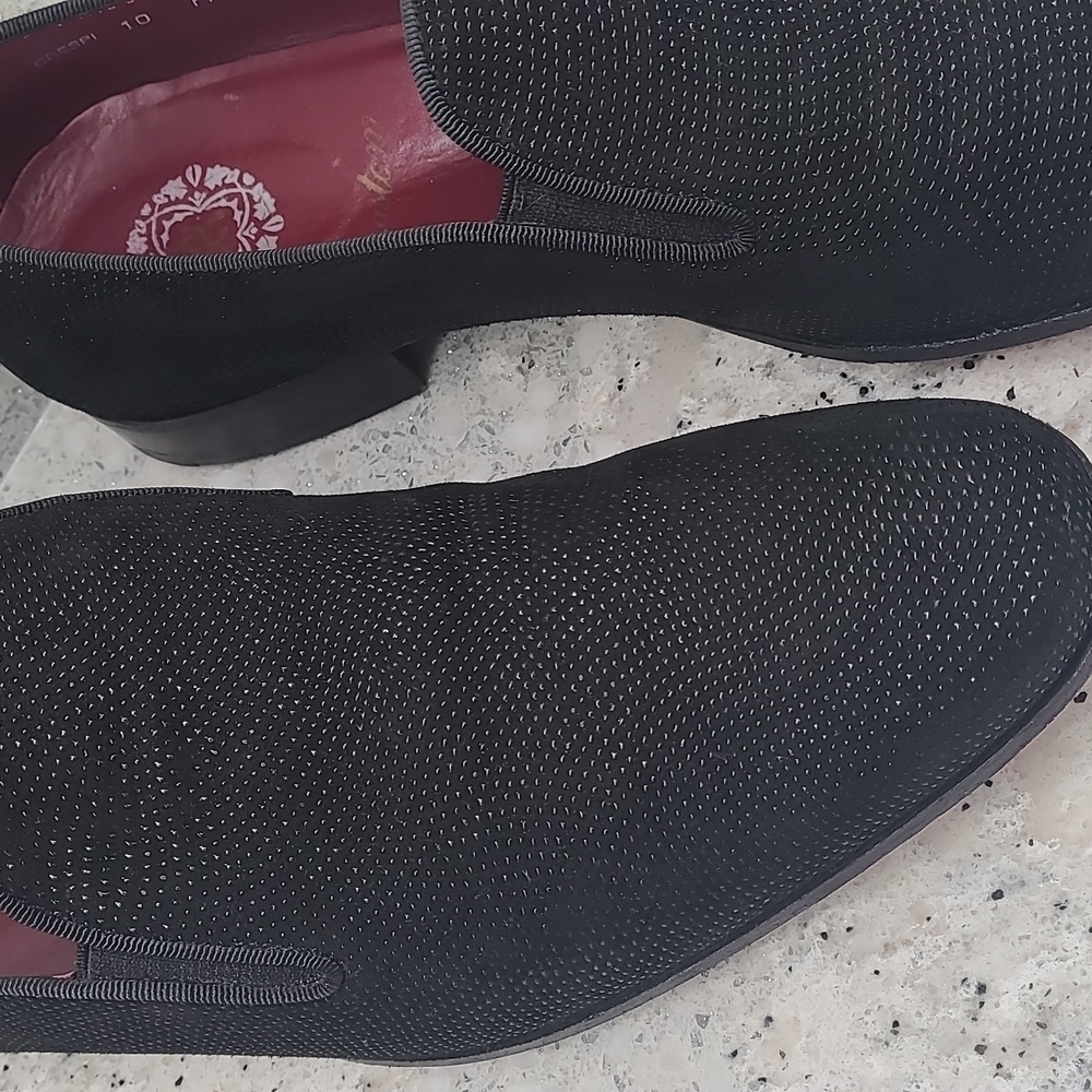Mezlan Custom Collection Suede Textured Loafers - Picture 3 of 10